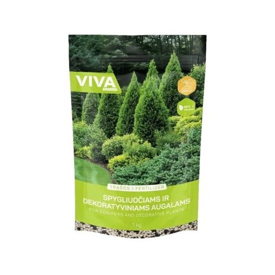 VIVA Fertilis Trąšos spygliuočiams ir dekoratyviniams augalams 1 KG.