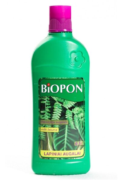 Biopon skystos trąšos žaliems lapiniams augalams 0.5L